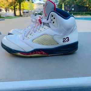 Pre-Owned: Nike Air Jordan 5 V Olympic Independence Day 13 Retro OG 136027-103 W